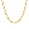 925 Sterling Silver Yellow Gold Plated 4mm Super Flat Curb  Chain | 16" to 24"