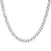 925 Sterling Silver Rhodium Finish 5mm Solid Super Flat Curb  Chain | 16" to 26"