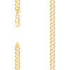 925 Sterling Silver Yellow Gold Plated 6mm Super Flat Curb  Chain | 16" to 26"