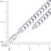 925 Sterling Silver Rhodium Finish 7mm Solid Super Flat Curb  Chain | 18" to 28"
