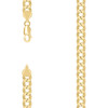 925 Sterling Silver Yellow Gold Plated 7mm Super Flat Curb  Chain | 18" to 26"