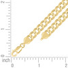 925 Sterling Silver Yellow Gold Plated 7mm Super Flat Curb  Chain | 18" to 26"
