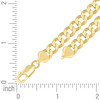 925 Sterling Silver Yellow Gold Plated 7.5mm Super Flat Curb  Chain | 18" to 24"