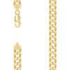 925 Sterling Silver Yellow Gold Plated 8.5mm Super Flat Curb  Chain | 18" to 26"