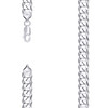 Sterling Silver Rhodium Finish 10mm Solid Super Flat Curb  Chain | 20" to 26"