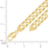925 Sterling Silver Yellow Gold Plated 10.5mm Super Flat Curb  Chain 20" to 28"