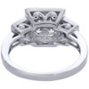 Diamond Engagement Ring 14K White Gold Halo Antique Style Round Cut 1.16 Ct.