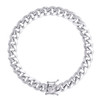 925 Sterling Silver Rhodium Plated 9mm Hollow Miami Cuban Bracelet | 8" to 9"