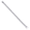 925 Sterling Silver Rhodium Plated 11mm Hollow Miami Cuban Bracelet | 8" to 9"