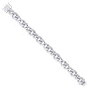 925 Sterling Silver Rhodium Plated 12.5mm Hollow Miami Cuban Bracelet | 8" to 9"