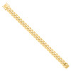 925 Sterling Silver Yellow Gold Plated 12mm Solid Miami Cuban Bracelet | 8"