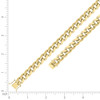 925 Sterling Silver Yellow Gold Plated 12.5mm Hollow Miami Cuban Bracelet | 9"