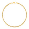 Sterling Silver Yellow Gold Plated 2.5mm Solid Miami Cuban Bracelet | 7" to 9"
