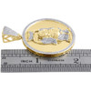 10K Yellow Gold Diamond Buddha Pendant Round Cut Pave Medallion Charm 1.20 Ct.