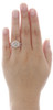 14K Rose Gold Brown Diamond Bridal Set Flower Engagement Ring + Band 1.50 Ct