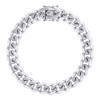 925 Sterling Silver Rhodium Plated 10mm Solid Miami Cuban Bracelet | 8" to 9"