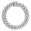 925 Sterling Silver Rhodium Plated 14.5mm Solid Miami Cuban Bracelet | 8" to 9"