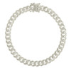 Sterling Silver Diamond Cut 7mm Solid Miami Cuban Pyramid Bracelet | 7" to 9"