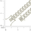 Sterling Silver Diamond Cut 10mm Solid Miami Cuban Pyramid Bracelet | 8" to 9"