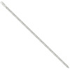 925 Sterling Silver Diamond Cut 3.5mm Solid Super Flat Curb  Bracelet | 7" to 9"