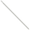 925 Sterling Silver Diamond Cut 5mm Solid Super Flat Curb  Bracelet | 8" to 9"