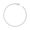 925 Sterling Silver Unisex Plain 2mm Solid Super Flat Curb  Bracelet | 8" to 9"