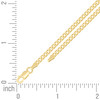 925 Sterling Silver Yellow Gold Plated 3mm Super Flat Curb  Bracelet | 7" to 9"