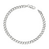 925 Sterling Silver Unisex 4.5mm Solid Super Flat Curb  Bracelet | 7" to 9"
