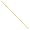 925 Sterling Silver Yellow Gold Plated 4mm Super Flat Curb  Bracelet | 7" to 9"