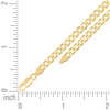 925 Sterling Silver Yellow Gold Plated 4mm Super Flat Curb  Bracelet | 7" to 9"