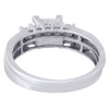 Diamond Bridal Set 10K White Gold Princess Round Baguette Engagement Ring 1 Ct.