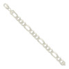 925 Sterling Silver Lobster Clasp 11mm Solid Classic Figaro Bracelet | 7" to 9"