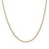 Sterling Silver Two-Tone Gold Plated Pave 1.5mm Solid Franco Chain | 16" to 26"