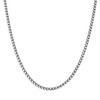 925 Sterling Silver Lobster Rhodium Plated 2.5mm Solid Franco Chain | 16" to 26"