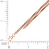 Sterling Silver Rose Gold Plated Lobster 2.5mm Solid Franco Chain | 18" to 28"