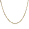 Sterling Silver Two-Tone Gold Plated Pave 2.5mm Solid Franco Chain | 16" to 26"