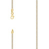 Sterling Silver Two-Tone Gold Plated Pave 2.5mm Solid Franco Chain | 16" to 26"