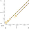 Sterling Silver Two-Tone Gold Plated Pave 2.5mm Solid Franco Chain | 16" to 26"