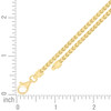 Sterling Silver Yellow Gold Plated Lobster 3mm Solid Franco Chain | 16" to 28"