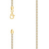 Sterling Silver Two-Tone Gold Plated Pave 3mm Solid Franco Chain | 18" to 28"