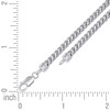 925 Sterling Silver Lobster Rhodium Plated 3.7mm Solid Franco Chain | 18" to 28"