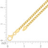 Sterling Silver Yellow Gold Plated Lobster 4.2mm Solid Franco Chain | 20" to 28"