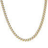 Sterling Silver Two-Tone Gold Plated Pave 4.2mm Solid Franco Chain | 18" to 28"