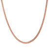 Sterling Silver Rose Gold Plated Lobster 2.5mm Hollow Franco Chain | 18" to 24"