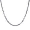 925 Sterling Silver Rhodium Plated Plain 2.7mm Hollow Franco Chain | 16" to 26"