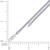 925 Sterling Silver Rhodium Plated Plain 2.7mm Hollow Franco Chain | 16" to 26"