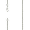 925 Sterling Silver Lobster Rhodium Plated 3mm Hollow Franco Chain | 16" to 26"