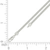 925 Sterling Silver Lobster Rhodium Plated 3mm Hollow Franco Chain | 16" to 26"