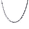 925 Sterling Silver Rhodium Plated Plain 3.6mm Hollow Franco Chain | 16" to 26"
