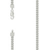 Sterling Silver Lobster Rhodium Plated 3.5mm Hollow Franco Chain | 16" to 24"
